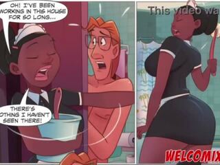 Fucking the marvelous maid&excl; Mop on the maid&excl; The Naughty Animation Comics